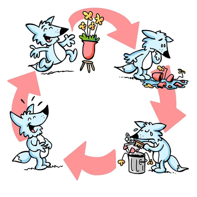 Free fox arrows circle illustration