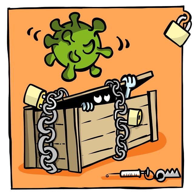 Free virus lockdown pandemic illustration