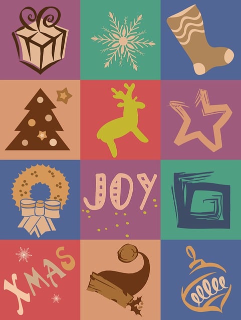 Free christmas card design illustration