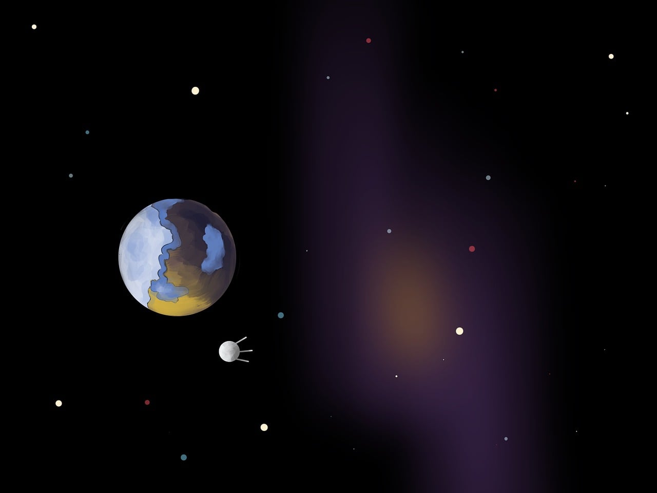 Download free HD stock image of Planet Space Free planet space satellite illustration
