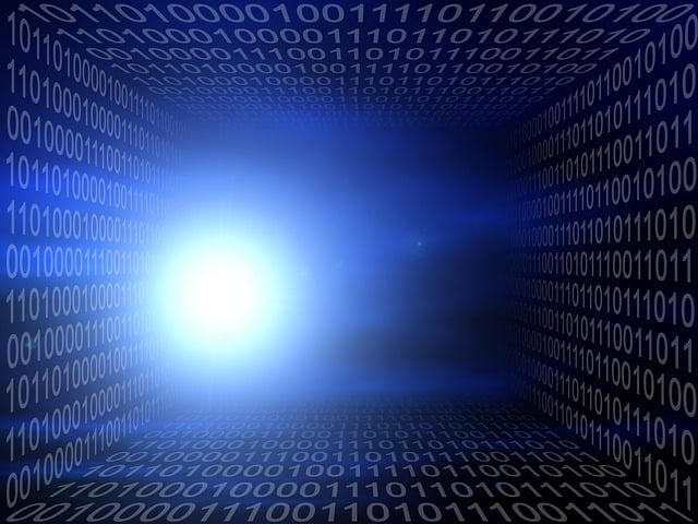 Free universe light binary code illustration