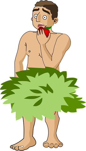 Free adam sin eat fruit vector