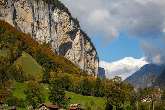 Regnbue, Dal, Schweiz, Lauterbrunnen