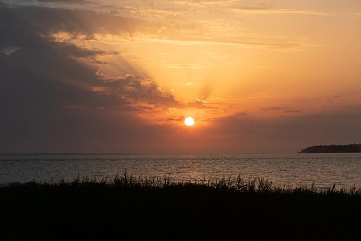 Solnedgang, Gironde, Vest, Atlantisk