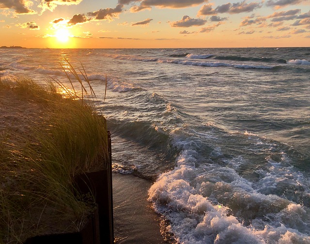 Sonnenuntergang, See, Abend, Dämmerung
