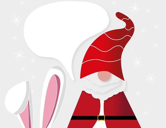 Free santa claus easter bunny balloon illustration
