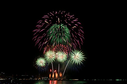 Pattaya, Fireworks, Festival, Thailand