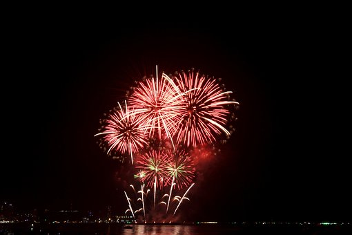 Pattaya, Fireworks, Festival, Thailand