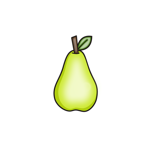 Free pear fruit juicy illustration