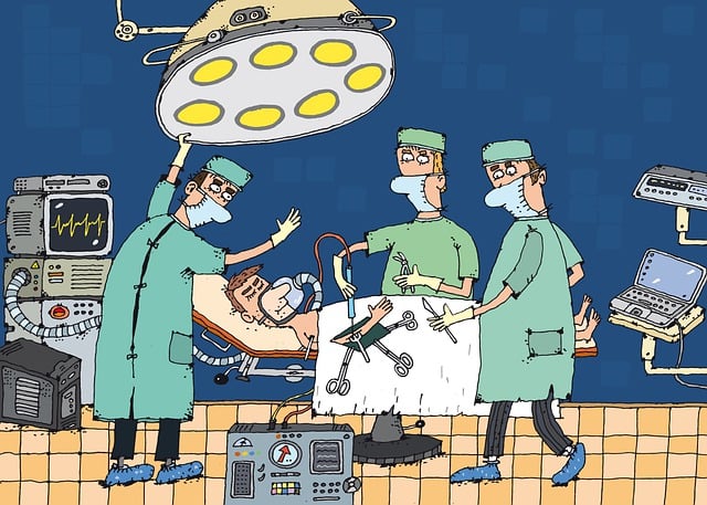 Free surgeon operation the medicine illustration