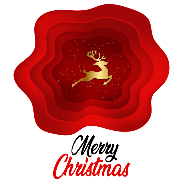 Free christmas greeting reindeer vector