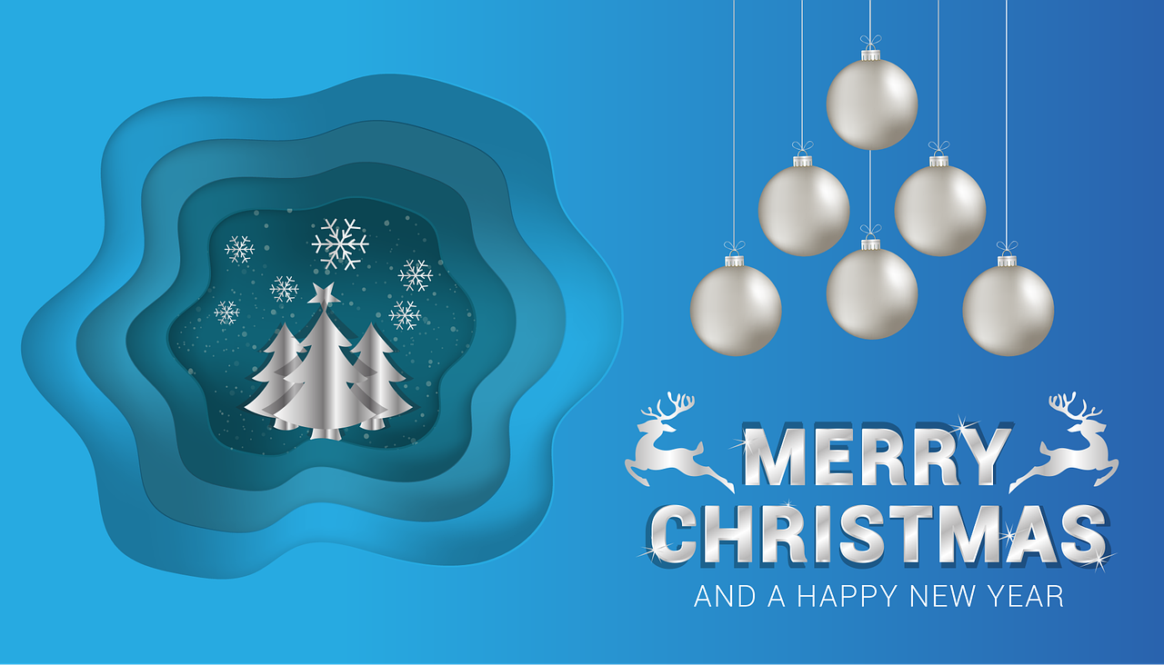 Download Merry Christmas, Bright, Glitter. RoyaltyFree Vector Graphic