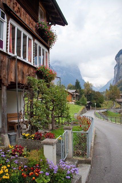Landsby, Bjerge, Dal, Lauterbrunnen