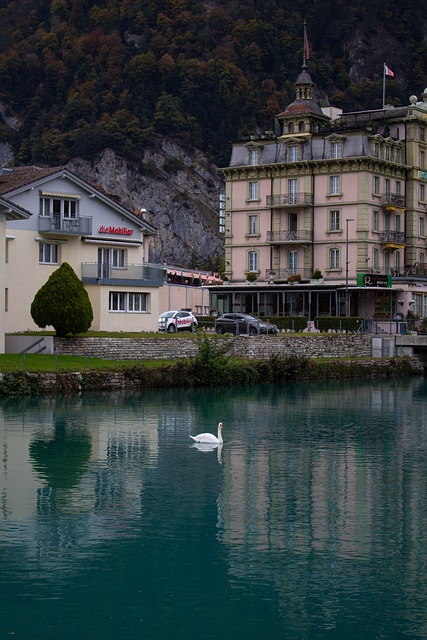 Interlaken, Afspejling, Flyde, Mørk