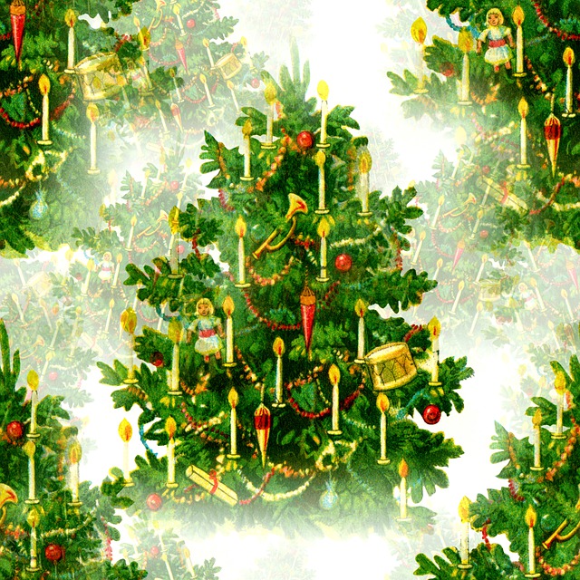 Free seamless christmas tree illustration