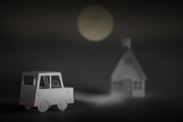 Free travel car night illustration
