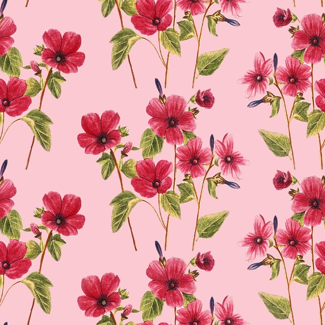 Free flowers vintage background illustration
