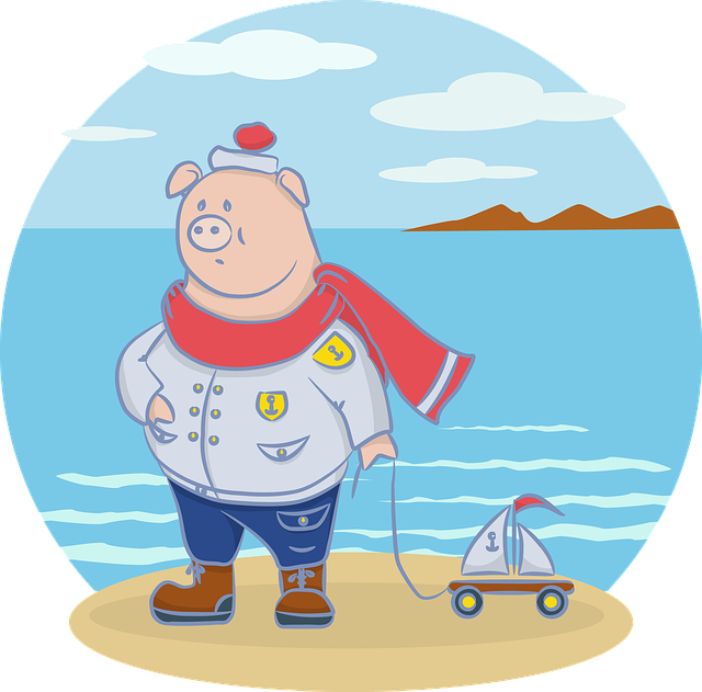 Free swine piggy hat illustration