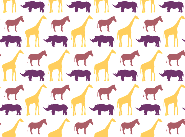 Free animals pattern background illustration