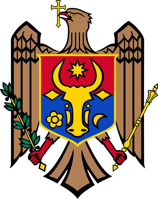 Free coat of arms moldova country illustration