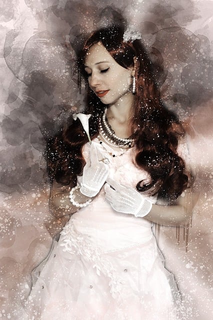 Free woman princess flower illustration