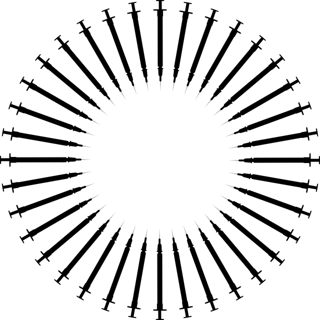 Free syringe frame border vector