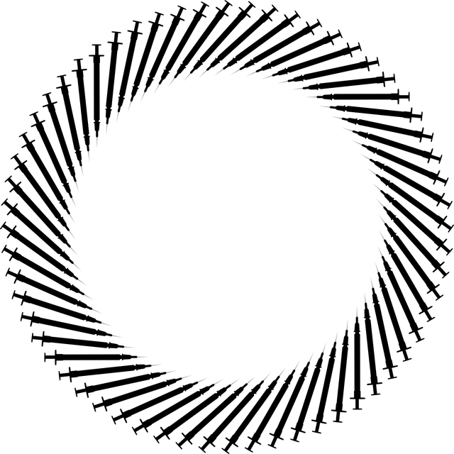 Free syringe frame border vector