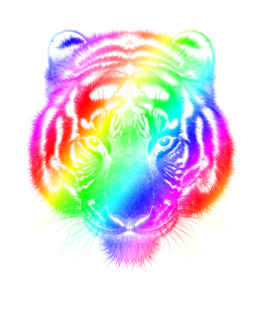 Tigre, Psicodélico, Fluorescente, Trippy