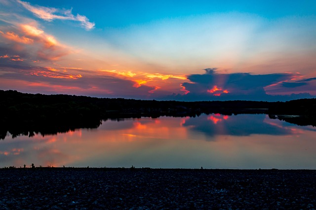 Free Lake Sunset photo and picture