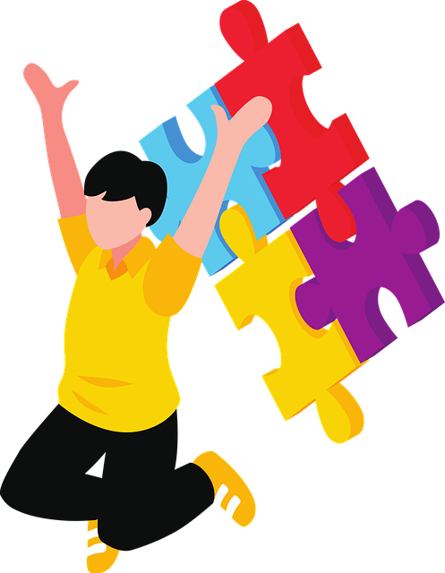 Free puzzle person therapy illustration