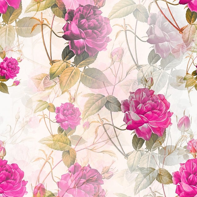 Free roses vintage retro illustration