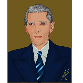 Retrato De Quad E Azam, Quad-E-Azam