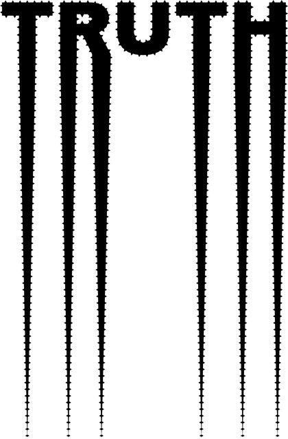 Sannhet, Smerte, Typografi
