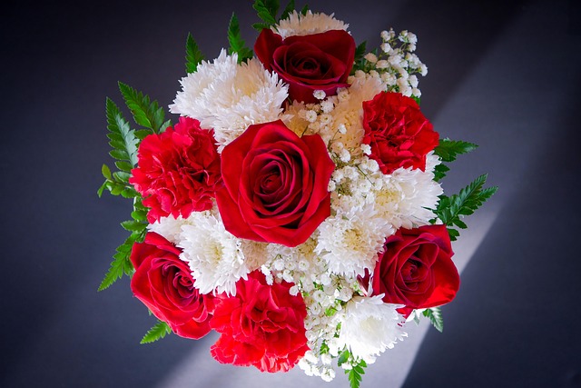 Blumen, Strauß, Rosen, Romantisch