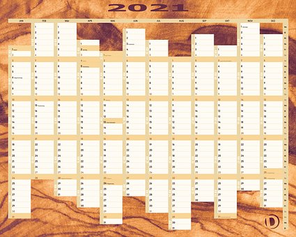 Vegg Kalender, Kalender