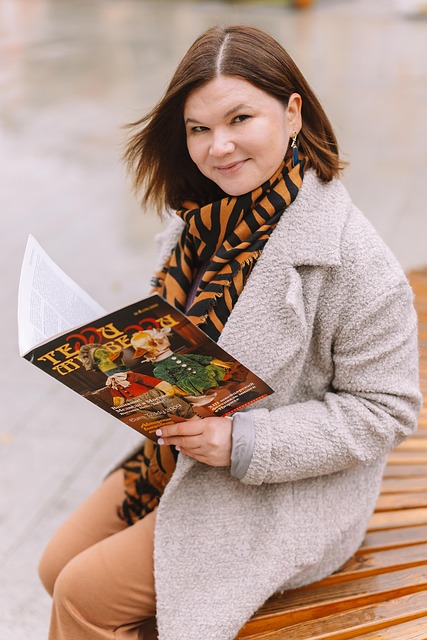 Frau, Lächeln, Lesen, Porträt, Mädchen