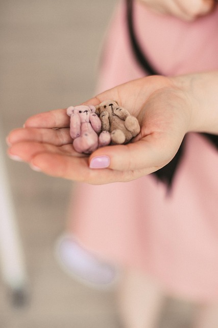 Hand, Teddy, Miniatur, Bär, Angenehme