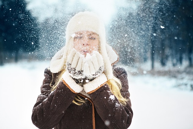 Winter, Frau, Mädchen, Christmas, Hat