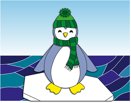 Free Penguin Scarf illustration and picture