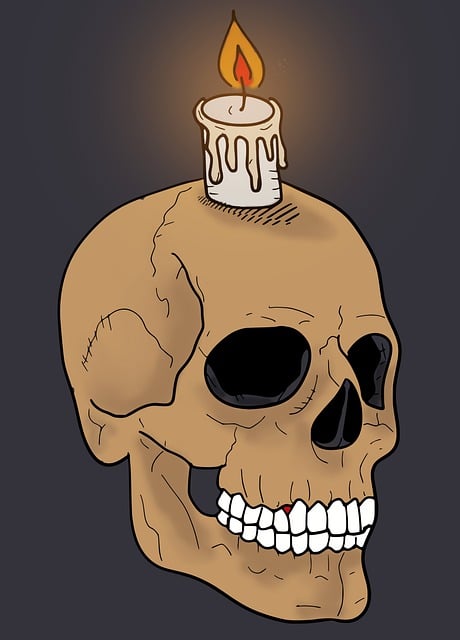 Download Skull, Candle, Skull Candle. Royalty-Free Stock