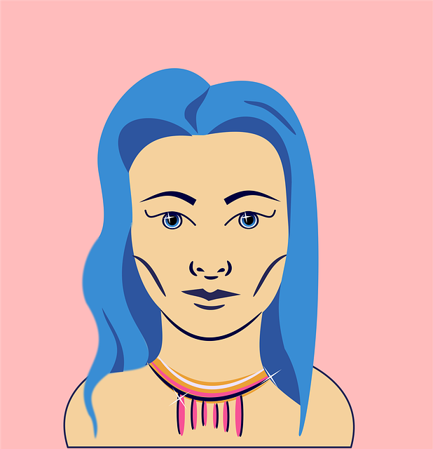 Free Girl Blue vector and picture