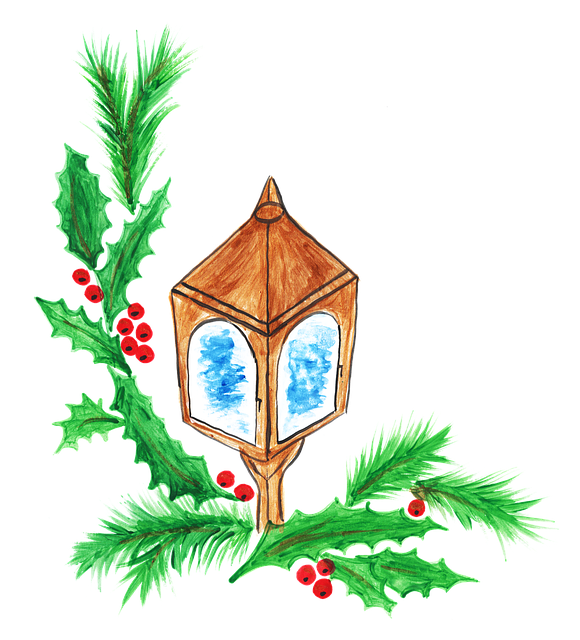 Free christmas lamp light vector