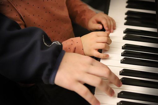 Piano, Lección, Niño, Lección De Piano