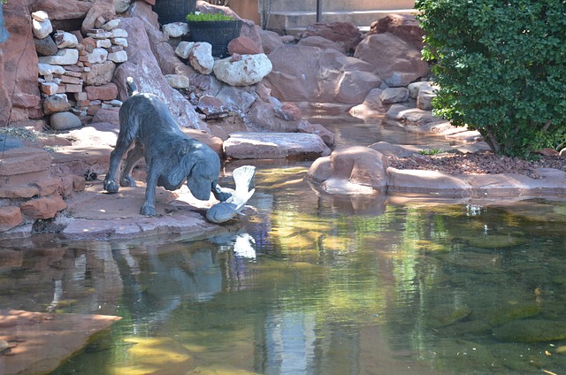 Free Pond Statue photo and picture