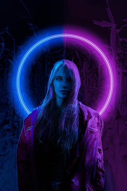 Free Woman Neon Light illustration and picture