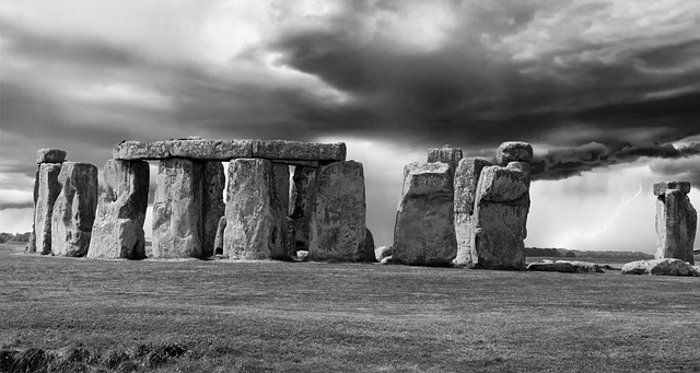 Free Stonehenge Black And White photo and picture
