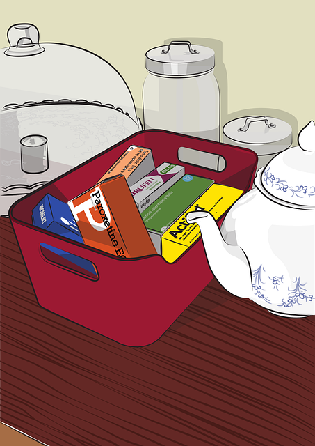 Free teapot cupboard medicines vector