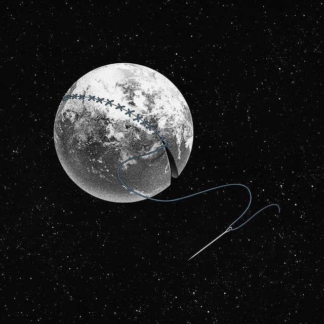 Free earth stitches universe illustration