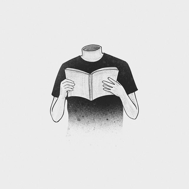 Free reading headless surreal illustration