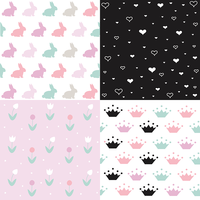 Free easter hearts spring vector